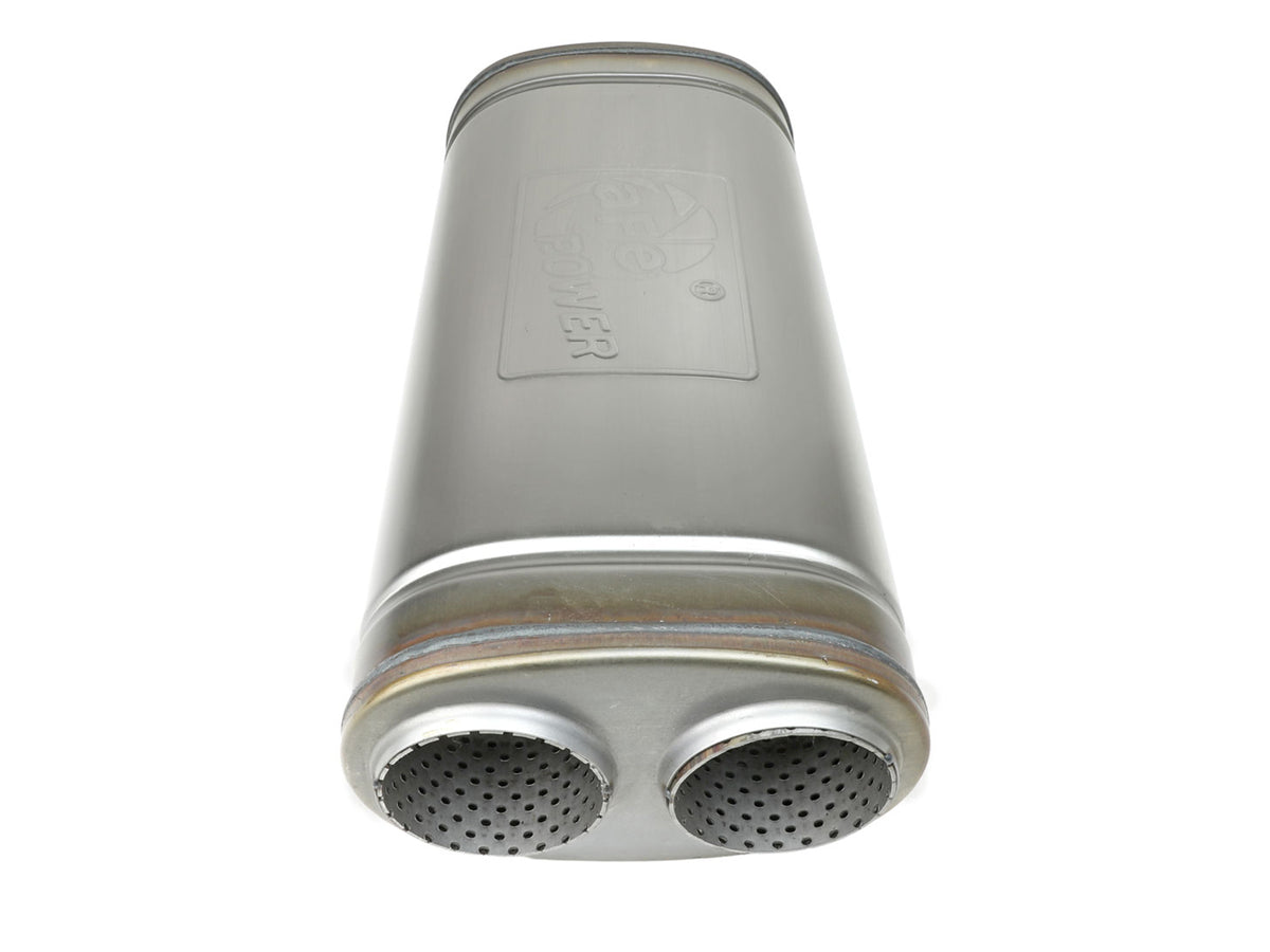 aFe MACH Force-Xp 409 Stainless Steel Muffler - Inlet Inside Diameter 3 in, Inlet Type Dual
