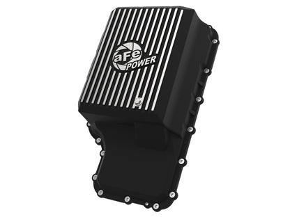 aFe Pro Series Transmission Pan Black w/ Machined Fins - Ford 2020-2022