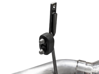 aFe Large Bore-HD 4 IN 409 Stainless Steel DPF-Back Exhaust System w/Polished Tip - Ford 2011-2014 6.7L