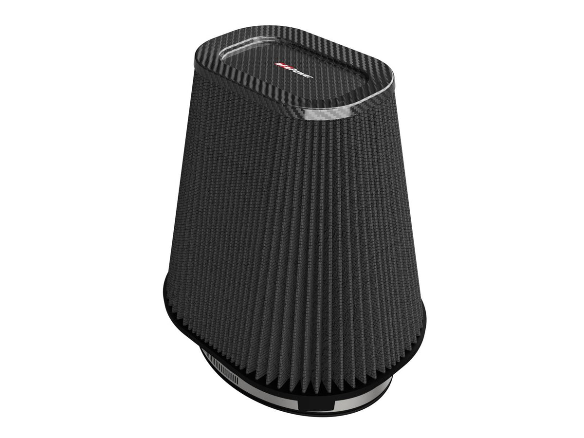 aFe Track Series Intake Replacement Air Filter w/ Black Pro 5R Media - Blue, Flange Inside Diameter 7.50 x 5.50 in