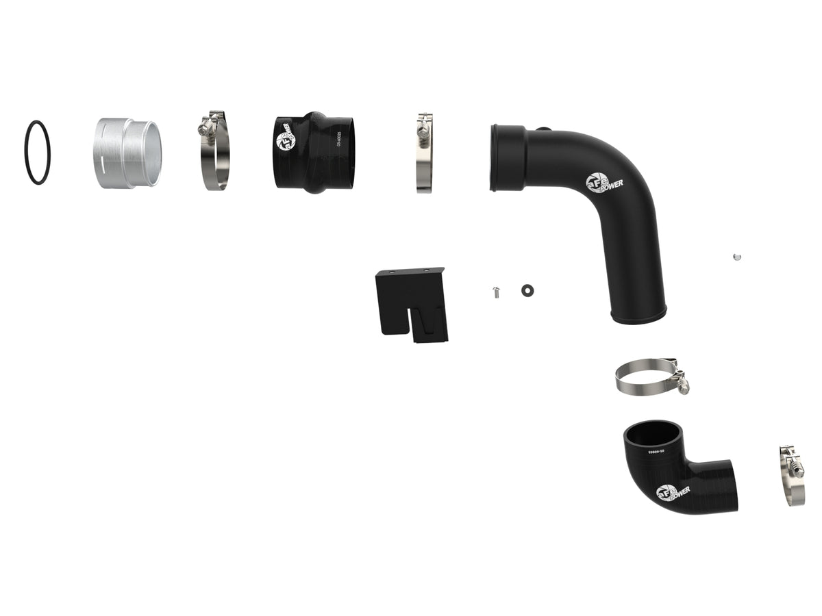 aFe BladeRunner 3 IN Aluminum Cold Charge Pipe Black - Ford 2023-2026 6.7L
