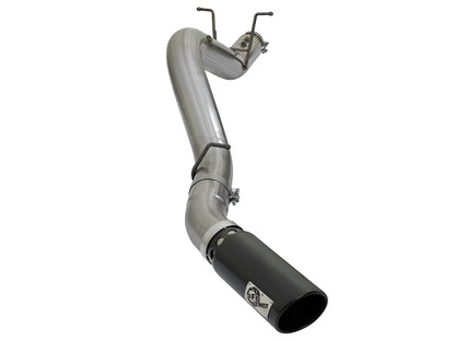 aFe Large Bore-HD 4 IN 409 Stainless Steel DPF-Back Exhaust System w/Black Tip - Chevy/GMC 2017-2019 6.6L