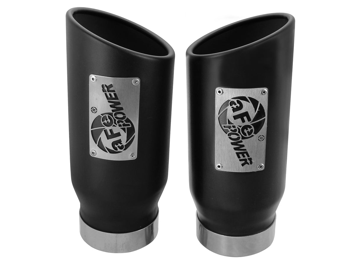 aFe MACH Force-Xp 409 Stainless Steel Clamp-on Exhaust Tip Black - 49T40506-B12
