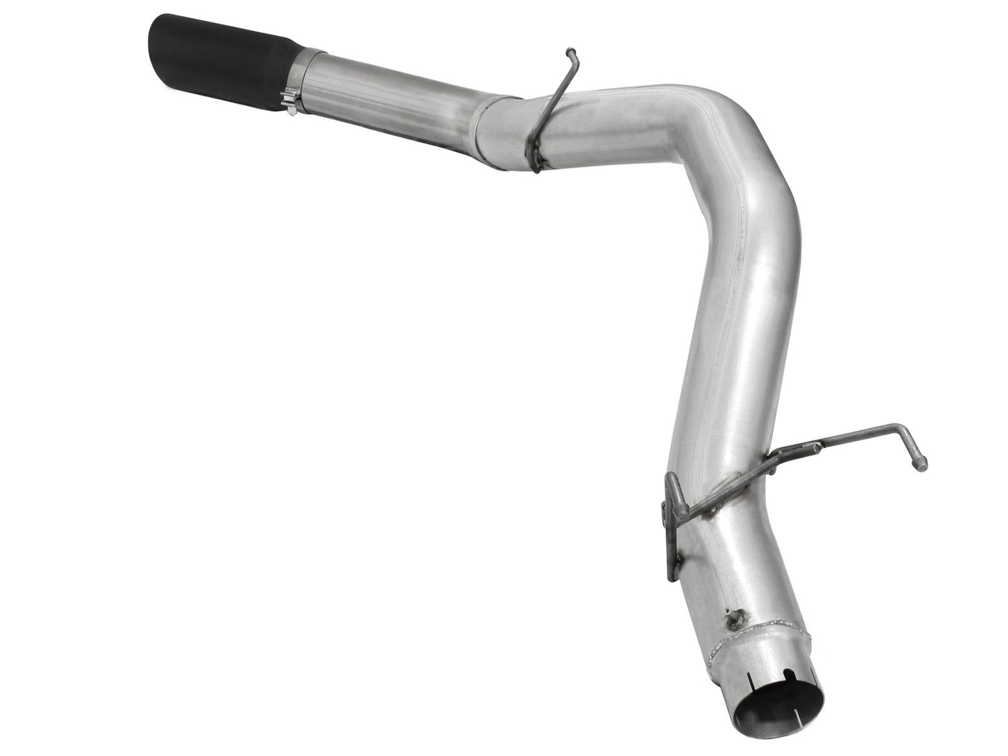 aFe Large Bore-HD 5 IN 409 Stainless Steel DPF-Back Exhaust System w/Black Tip - Ram 2013-2018 6.7L - 49-42039-B