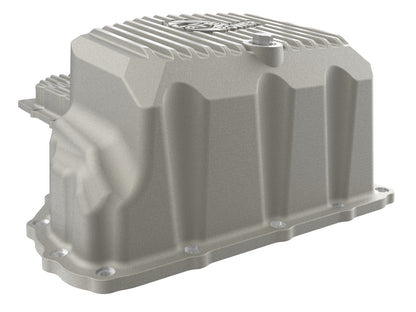 aFe Street Series Engine Oil Pan Raw w/ Machined Fins - Chevy/GMC 2017-2019 6.6L
