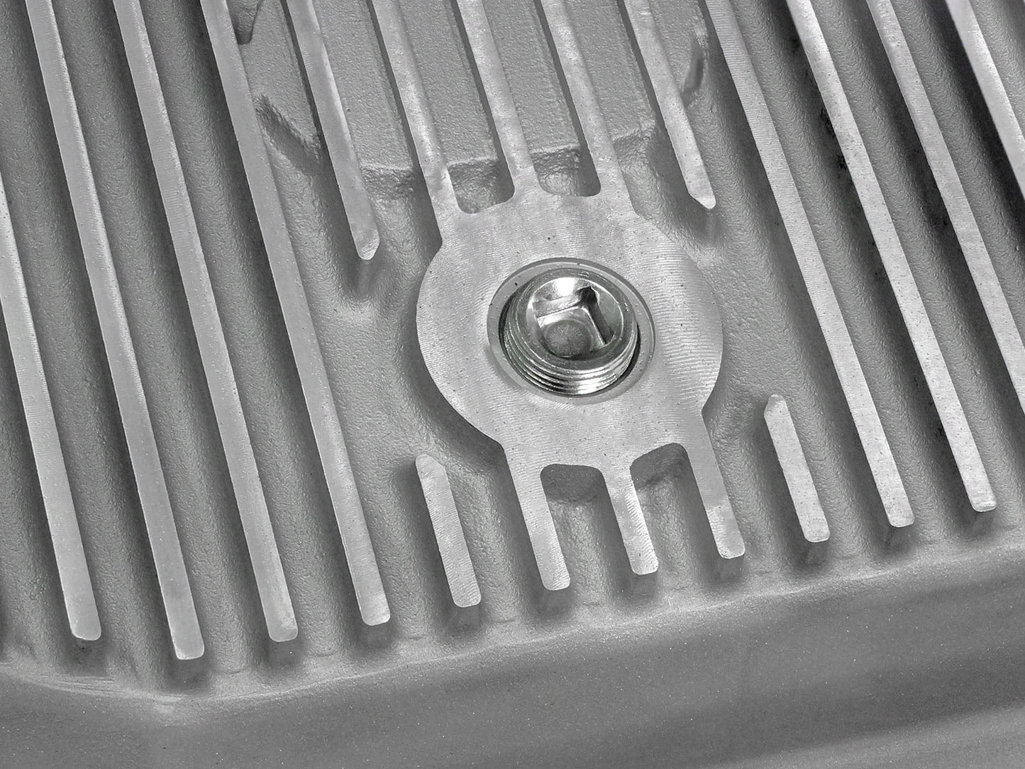 aFe Street Series Transmission Pan Raw w/ Machined Fins - Ford 2011-2021 6.2L/6.7L