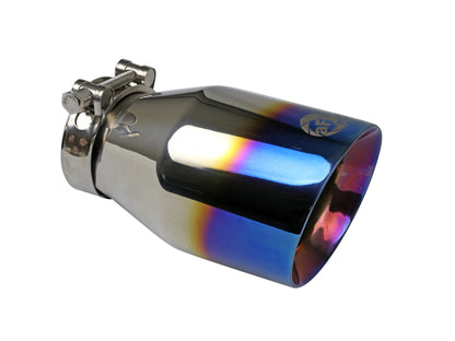 aFe MACH Force-Xp 304 Stainless Steel Clamp-on Exhaust Tip Blue Flame