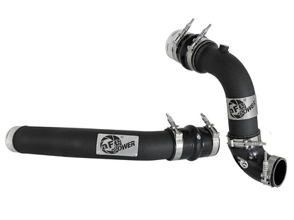 aFe BladeRunner 3 IN Aluminum Hot and Cold Charge Pipe Kit Black - Ford 2017-2022 6.7L