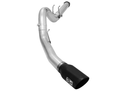 aFe ATLAS 5 IN Aluminized Steel DPF-Back Exhaust System w/Black Tip - Ford 2015-2016 6.7L