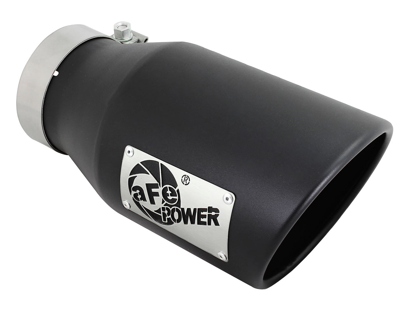 aFe MACH Force-Xp 409 Stainless Steel Clamp-on Exhaust Tip Black - 49T40601-B12