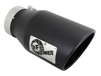 aFe MACH Force-Xp 409 Stainless Steel Clamp-on Exhaust Tip Black - 49T40601-B12