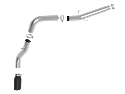 aFe ATLAS 5 IN Aluminized Steel DPF-Back Exhaust System w/Black Tip - Ram 2019-2026 6.7L - 49-02075-B