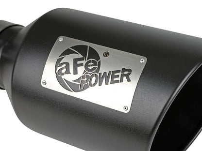 aFe MACH Force-Xp 409 Stainless Steel Clamp-on Exhaust Tip Black - 49T40801-B15