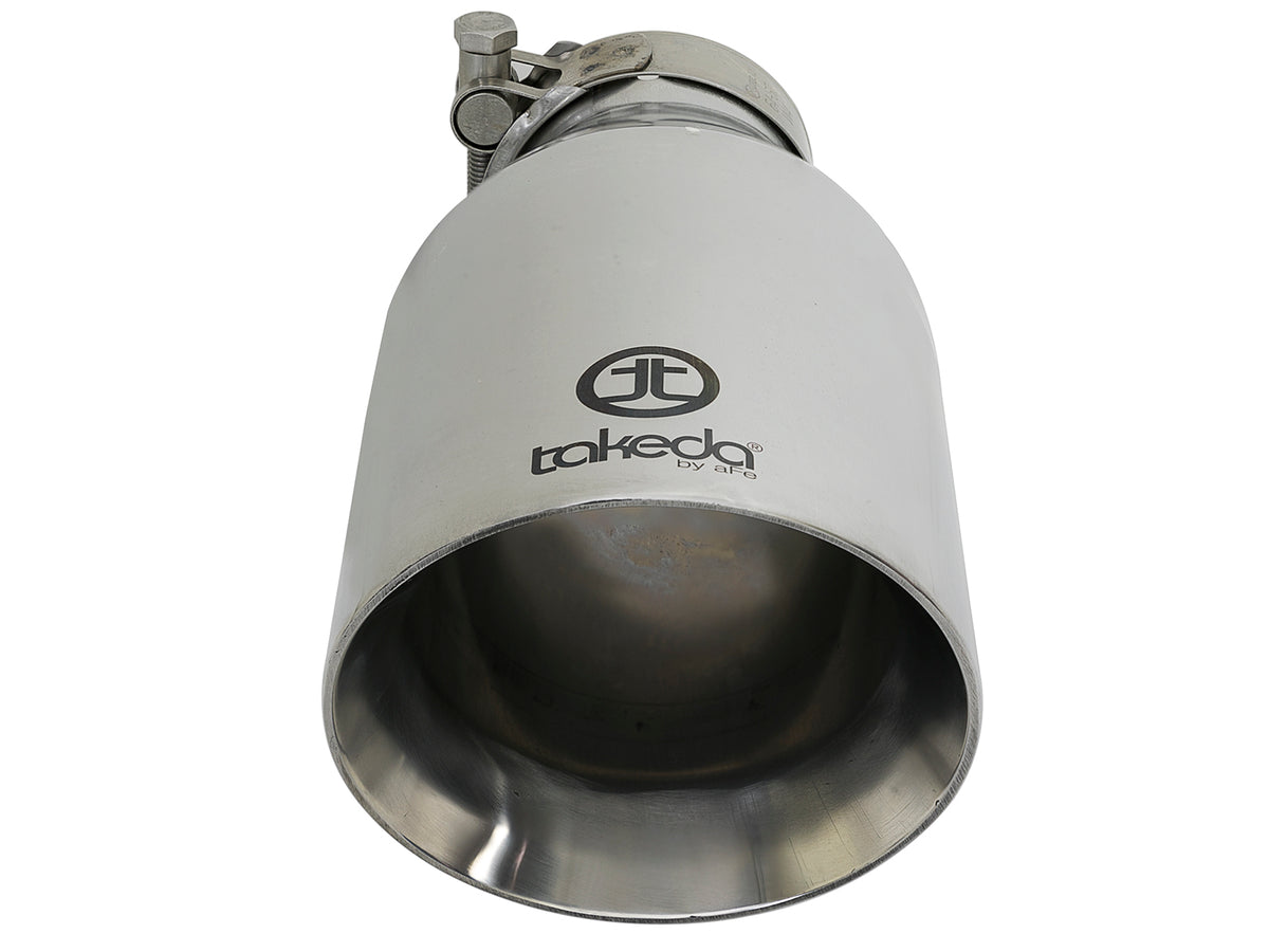 aFe Takeda 304 Stainless Steel Clamp-on Exhaust Tip Polished - 49T25454-P09