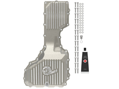 aFe Street Series Engine Oil Pan Raw w/ Machined Fins - Chevy/GMC 2017-2019 6.6L