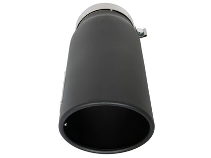 aFe MACH Force-Xp 409 Stainless Steel Clamp-on Exhaust Tip Black - 49T50601-B15