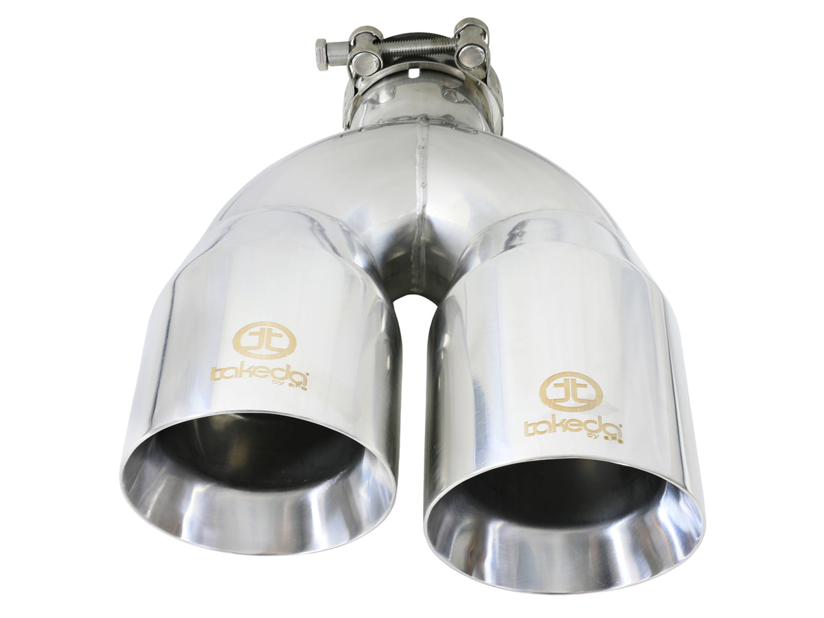 aFe Takeda 304 Stainless Steel Clamp-on Exhaust Tip Polished - 49T25484-P122