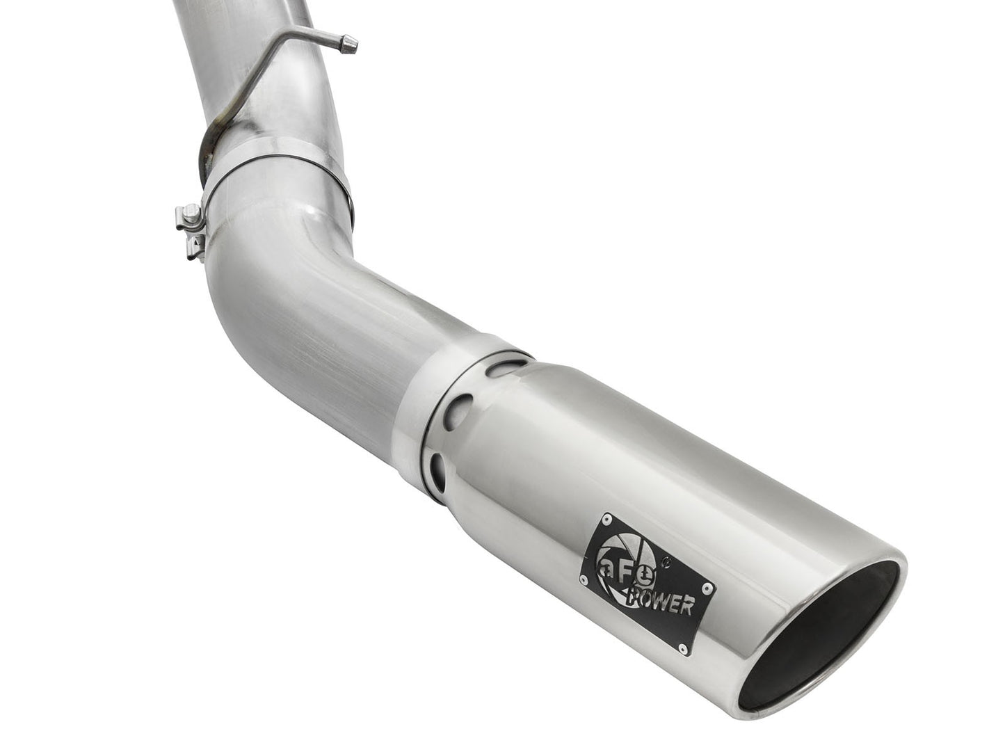 aFe ATLAS 5 IN Aluminized Steel DPF-Back Exhaust System w/Polished Tip - Chevy/GMC 2016 6.6L