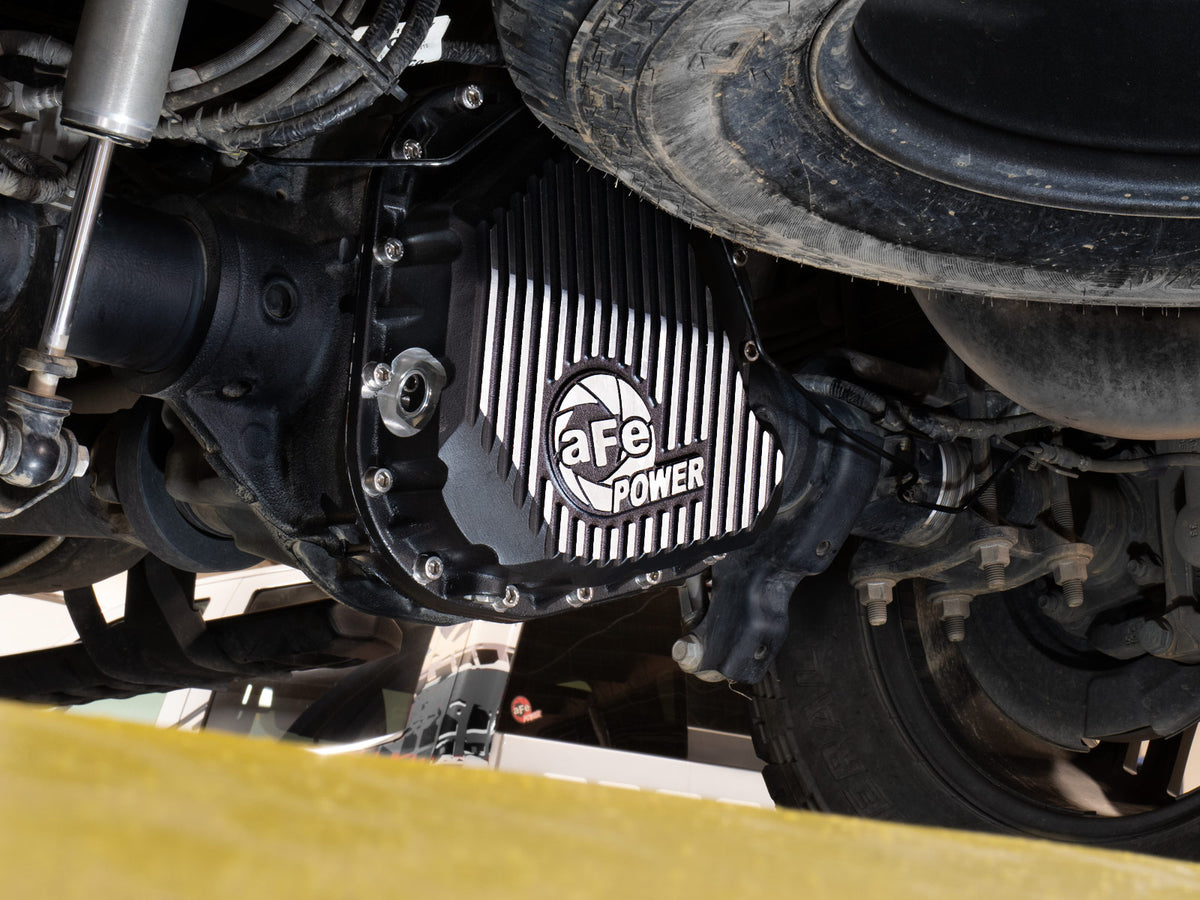 aFe Pro Series Rear Differential Cover Black w/ Machined Fins - Ford 2023-2026 6.7L/7.3L