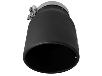 aFe MACH Force-Xp 409 Stainless Steel Clamp-on Exhaust Tip Black Left Side Exit - 49T50702-B12