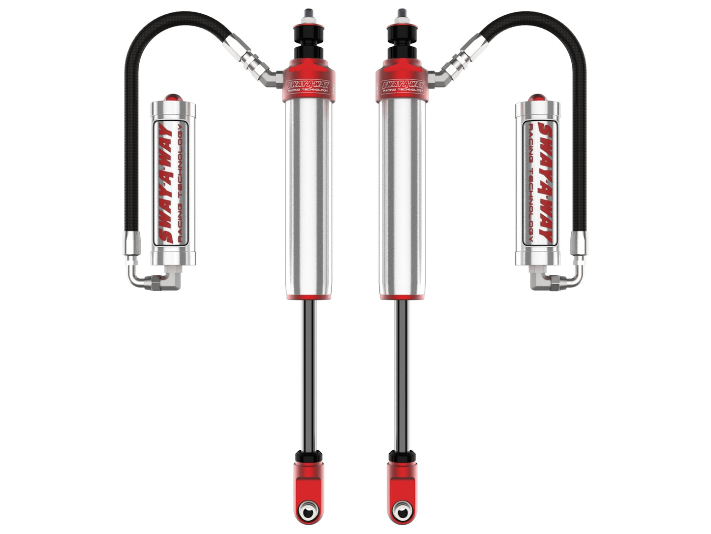 aFe Sway-A-Way 2.5 Front Shock Kit w/ Remote Reservoirs for 4-6 IN Lift - 301-5600-16