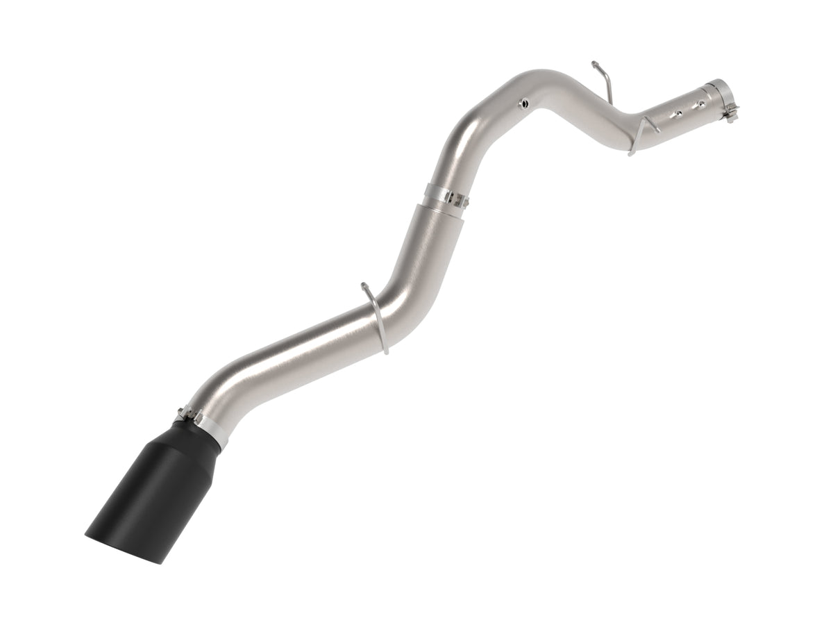 aFe Large Bore-HD 5 IN 409 Stainless Steel DPF-Back Exhaust System w/Black Tip - Chevy/GMC 2024-2026 6.6L