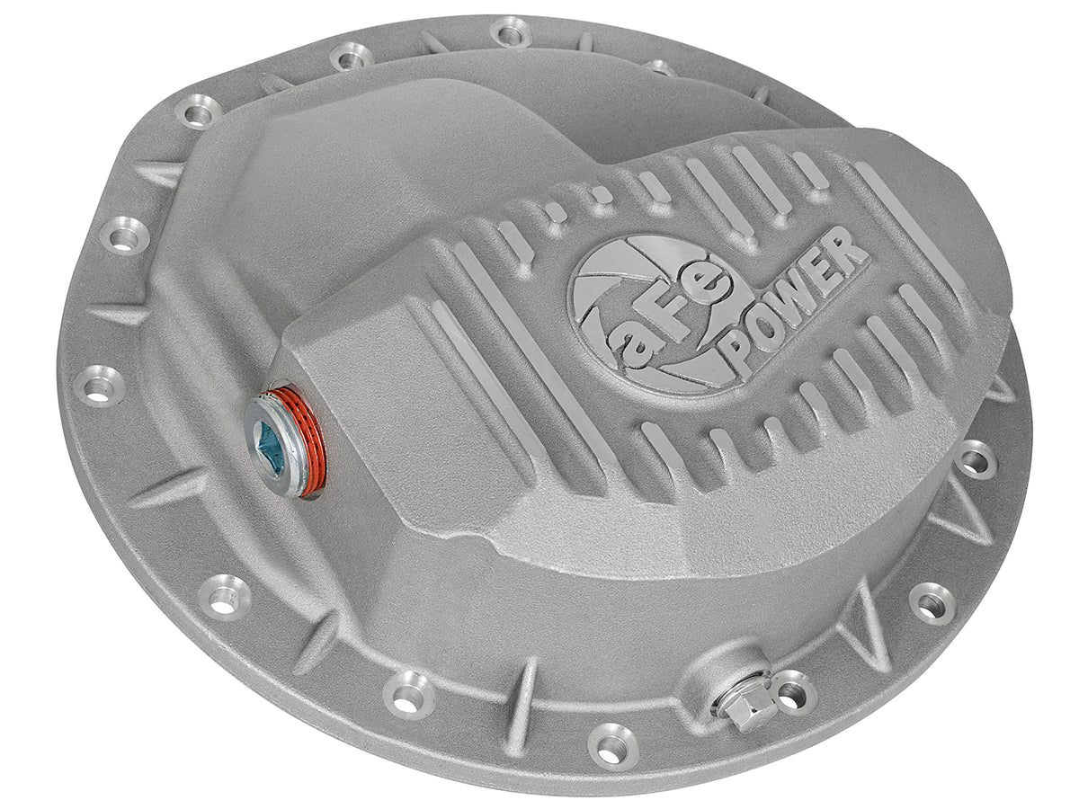 aFe Street Series Front Differential Cover Raw w/ Machined Fins - Dodge/Ram 2003-2013 5.9L/6.7L
