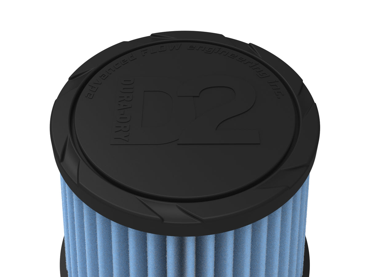 aFe Universal Clamp-On Air Filter w/ D2 Dura-Dry Media - 21-28001V