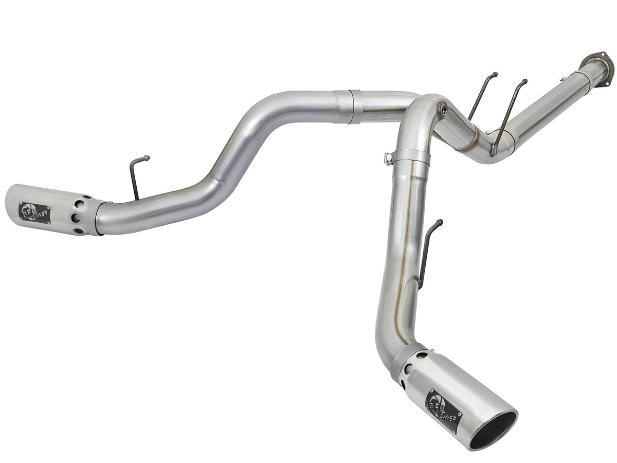 aFe ATLAS 4 IN Aluminized Steel DPF-Back Exhaust System w/Polished Tip - Ford 2017-2026 6.7L