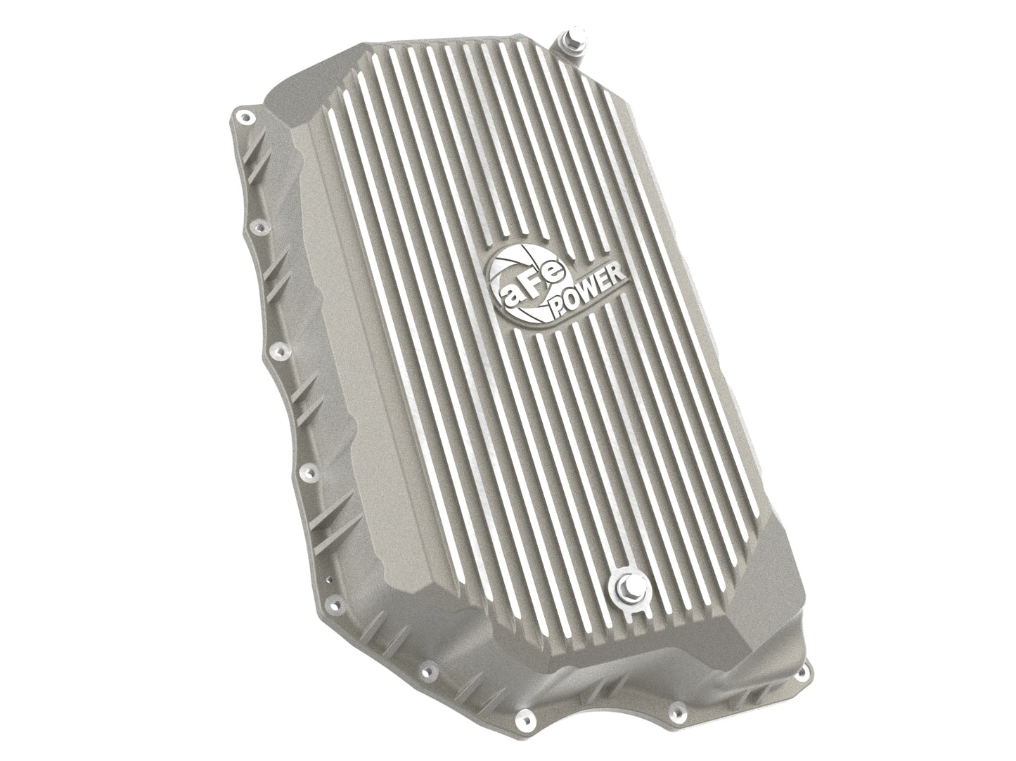 aFe Street Series Transmission Pan Raw w/ Machined Fins - Chevy/GMC 2020-2026 6.6L
