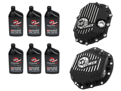 aFe Front & Rear Differential Cover Package w/ Oil - Chevy/GMC 2020-2026 6.6L