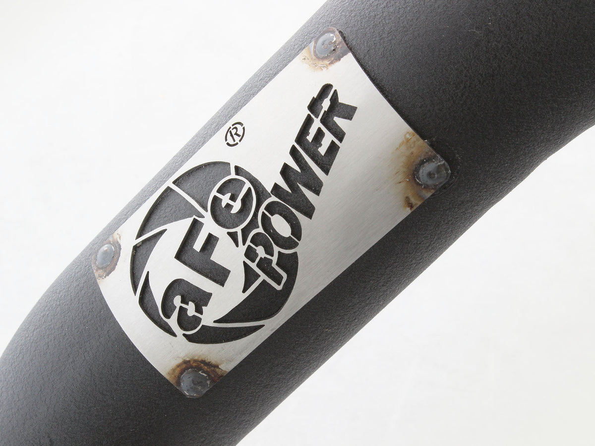 aFe BladeRunner 3 IN Aluminum Hot Charge Pipe Black - Chevy/GMC 2011-2016 6.6L