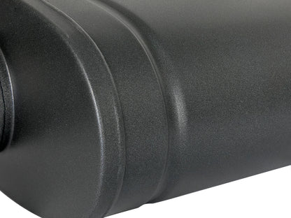 aFe MACH Force-Xp 409 Stainless Steel Muffler w/ High-Temp Metallic Black finish - Body Height 5 in, Body Length 22 in