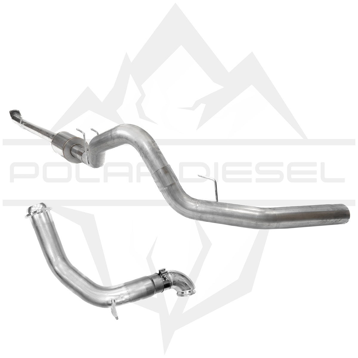 Polar 2023-2026 Ford Powerstroke 6.7L 5” Downpipe Back Exhaust & Downpipe Package With Muffler