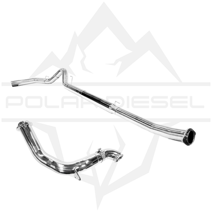 Polar 2023-2026 Ford Powerstroke 6.7L 304SS 5” Polished Downpipe Back Exhaust & Downpipe Package