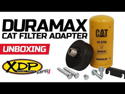 XDP CAT Adapter with 1R-0750 Filter Bleeder Screw & Spacer 01-16 GM 6.6L Duramax