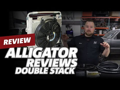 BD Diesel BD Xtrude Transmission Cooler with Fan - Double Stacked Complete Kit 1/2in Lines