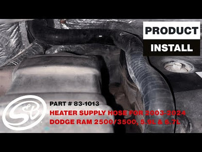 S&B Heater Core Supply Hose for 2003-2024 Dodge Ram 2500/3500, 5.9L & 6.7L