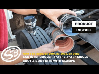 S&B 4"x 6" Intercooler Boot Kit With Clamps (Set of 4)