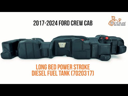 Titan Extra Large Midship Tank - Ford 2017-2025 - Increased Capacity 17 gal, Stock Tank Capacity 48 gal