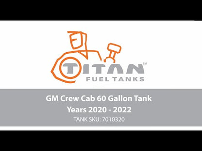 Titan Extra Large Midship Tank - Chevy/GMC 2020-2025 - Increased Capacity 24 gal, Stock Tank Capacity 36 gal