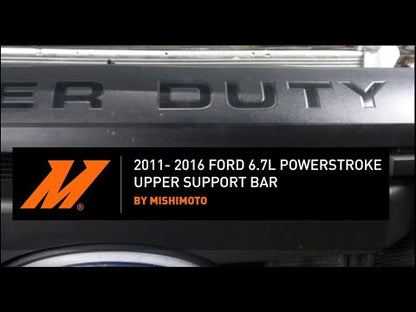 Mishimoto Upper Support Bar, Blue, fits Ford 6.7L Powerstroke 2011-2016