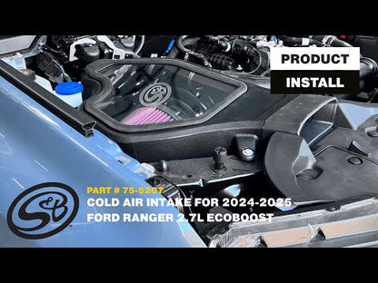 S&B Cold Air Intake for the 2024-2025 Ford Ranger, 2.7L Ecoboost