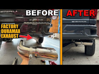 PPE 2007-2019 GM 6.6L Duramax 304 Stainless Steel Four Inch Performance Exhaust Upgrade Black