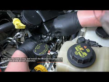 Mishimoto Baffled Oil Catch Can, CCV Side, fits Ford 6.7L Powerstroke 2011-2016
