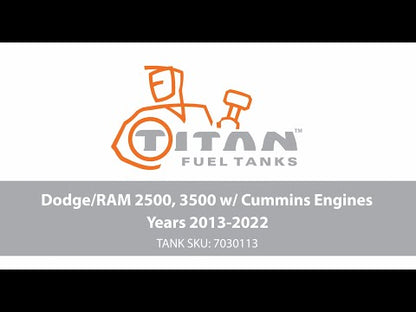 Titan Extra Large Midship Tank - Ram 2013-2024 - Increased Capacity 20 gal, Stock Tank Capacity 32 gal