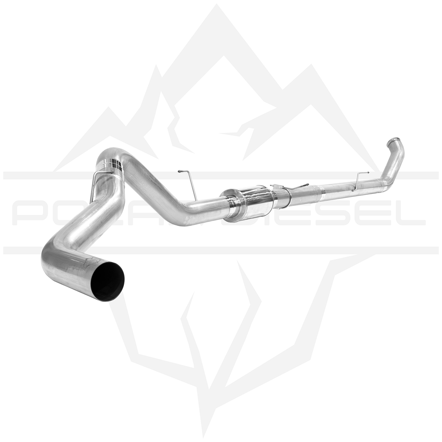Polar 2010-2018 Cummins 6.7L 304SS 5" Exhaust With Muffler