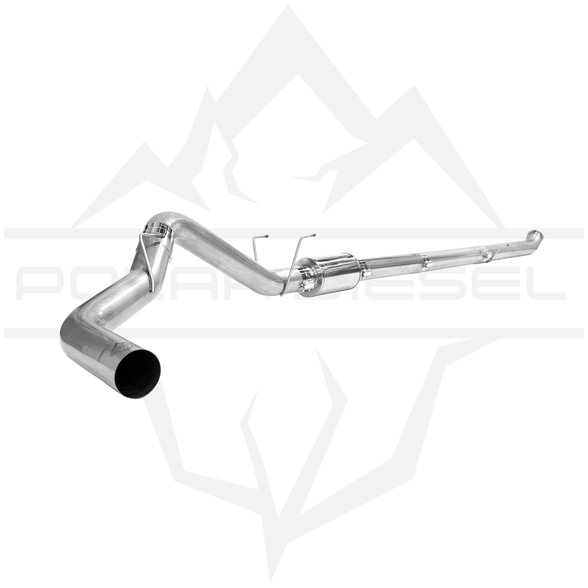 Polar 2019-2024 Cummins 6.7L 304SS 5" Exhaust With Muffler